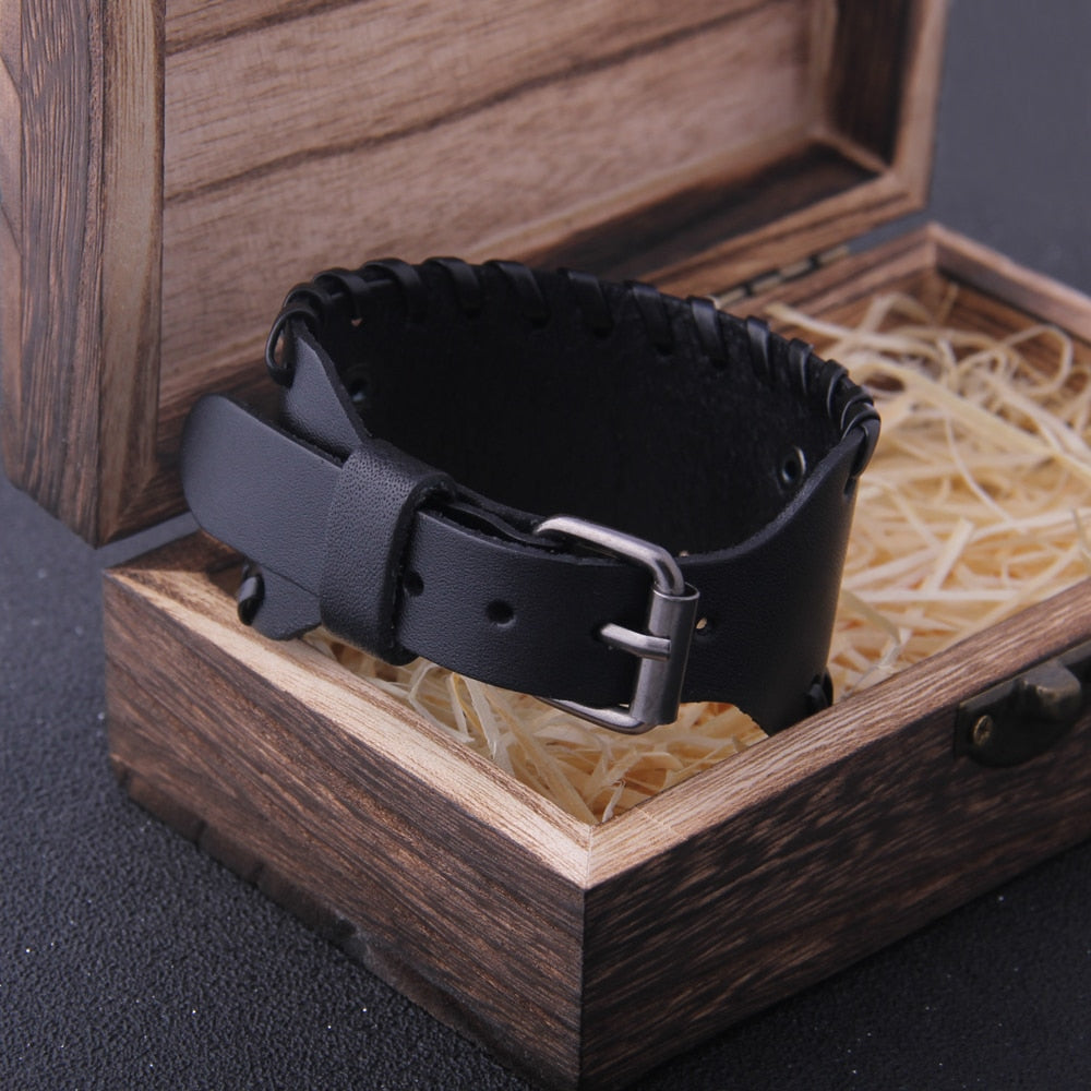 Leather Wayfinder Wristband